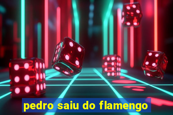 pedro saiu do flamengo